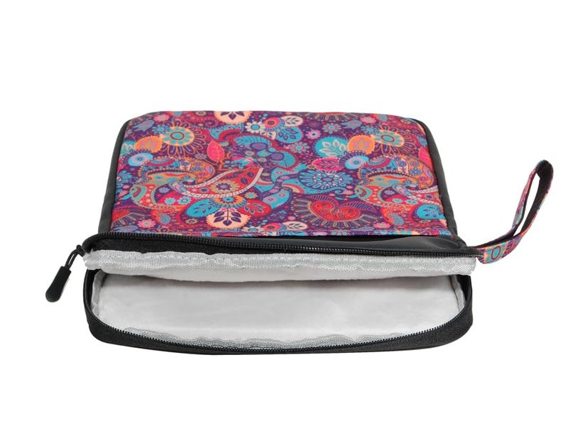 Tablet Sleeve Case Cover for Upto 11.5" for iPad 10.2/Air 10.9/Pro 11/ Samsung/Lenovo/Galaxy Tab A9 Plus/S8/S9/Realme Pad/Honor Pad X9/Xiaomi Mi pad 7/Redmi Pad/Oneplus Pad, Black Paisley