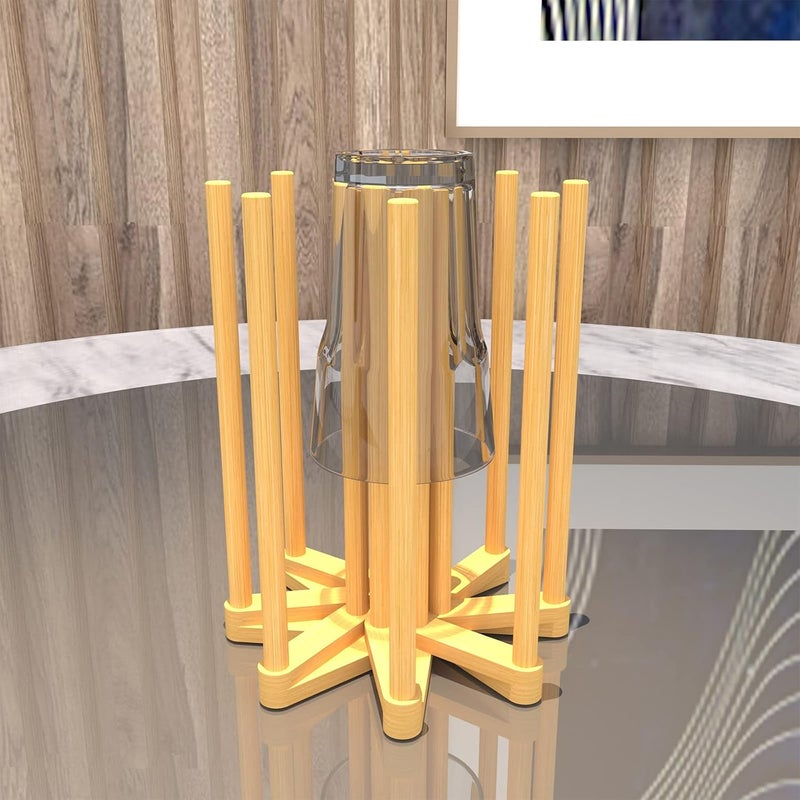 yeshine مواصفات: - المادة: خيزران - عدد القضبان: 16 - حجم المنتج: ارتفاع 20 سم، قابل للتعديل في الطول والعرض - قطر الخيزران: 10 مم - حجم العبوة: 16*9*22 سم - Image 3