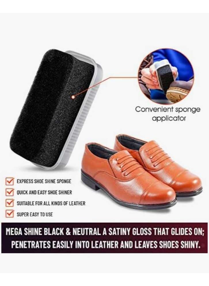 Silver Express Instant Shine Sponge for Shoes Bags and Boots Large Size 6ml Clear - Image 2