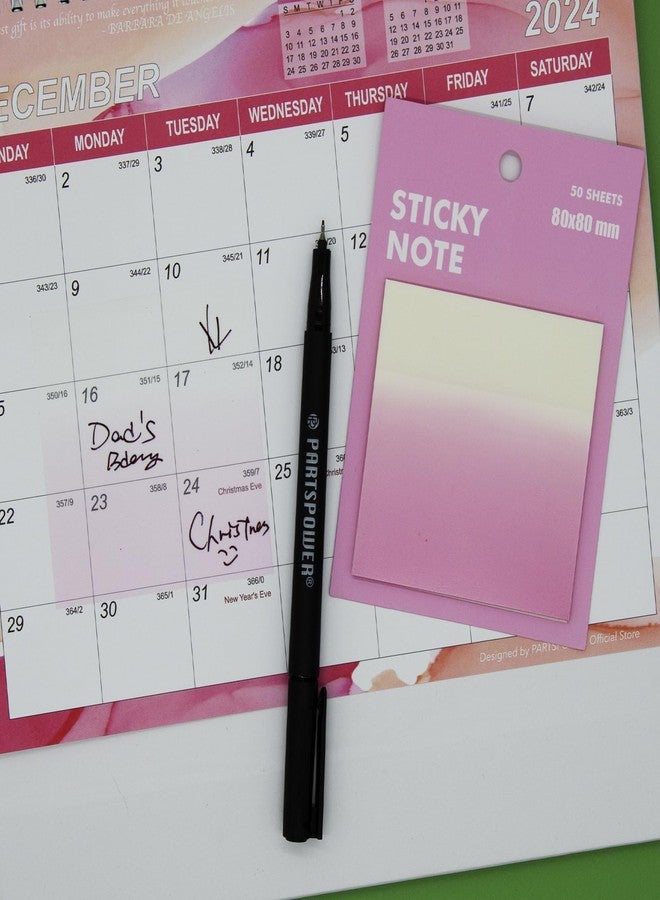 PARTSPOWER Gradient Transparent Sticky Notes, 8x8 cm See Through Notes for Annotating Bible Journaling Office Supplies, 50 Sheets/Pad, 4 Pads - Image 5