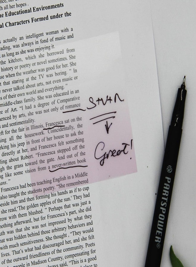 PARTSPOWER Gradient Transparent Sticky Notes, 8x8 cm See Through Notes for Annotating Bible Journaling Office Supplies, 50 Sheets/Pad, 4 Pads - Image 3