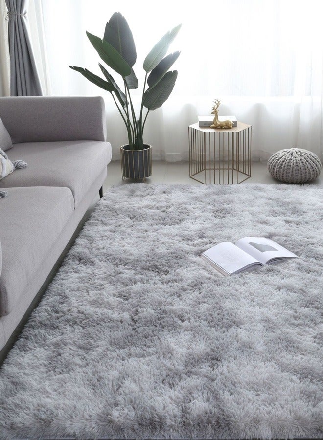 Super Soft Rug for Living Room, Large Gray Fuzzy Plush Area Carpets, Anti-Skid Furry Faux Fur Rug, Rectangular Rug for Bedroom Home Decor, Rectangle Large Rug Plush Fuzzy Carpet - Image 1