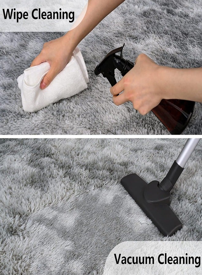Super Soft Rug for Living Room, Large Gray Fuzzy Plush Area Carpets, Anti-Skid Furry Faux Fur Rug, Rectangular Rug for Bedroom Home Decor, Rectangle Large Rug Plush Fuzzy Carpet - Image 2