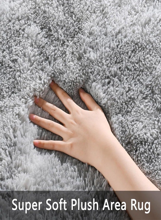Super Soft Rug for Living Room, Large Gray Fuzzy Plush Area Carpets, Anti-Skid Furry Faux Fur Rug, Rectangular Rug for Bedroom Home Decor, Rectangle Large Rug Plush Fuzzy Carpet - Image 4