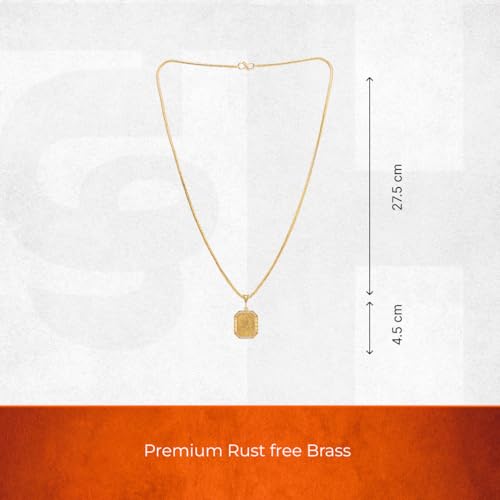 Divine Hindu Gold Plated Om Pendant for Men & Women | Interlocked Chain | Traditional Goddess Om Pendant | Durable Gold Plated Devotional Jewelry | Gift for Festivals & Puja - Image 2