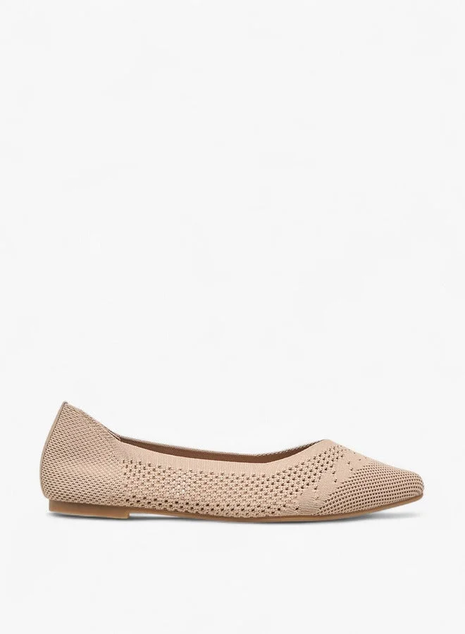 Women's Cutout Detail Slip-On Ballerina Shoes