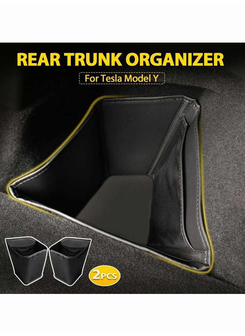 KASTWAVE - Trunk Storage Organizer Bins for Tesla Model Y 2 Pcs Car Trunk Storage Box Compatible with Tesla Model Y - Image 1