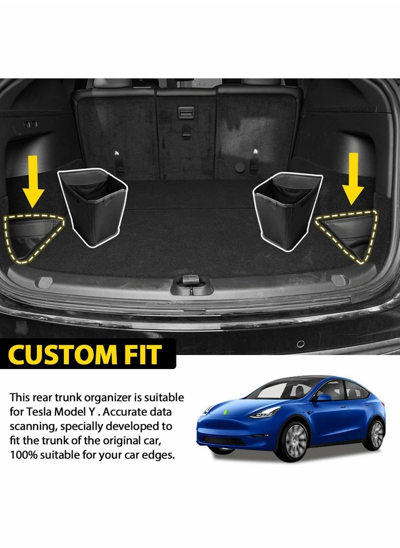 KASTWAVE - Trunk Storage Organizer Bins for Tesla Model Y 2 Pcs Car Trunk Storage Box Compatible with Tesla Model Y - Image 1