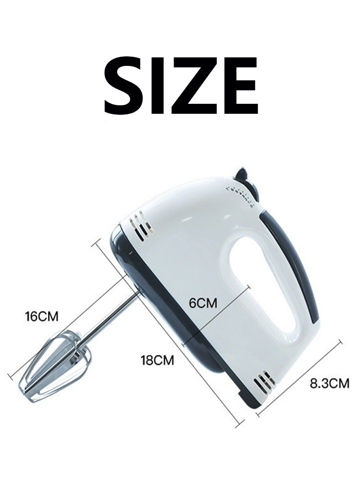 7 Gear Electric Egg Beater Automatic Hand Mixer Blender Plastics Rotating Push Whisk Cream Mixer Stirrer (220V) MH1068 White  - Image 4