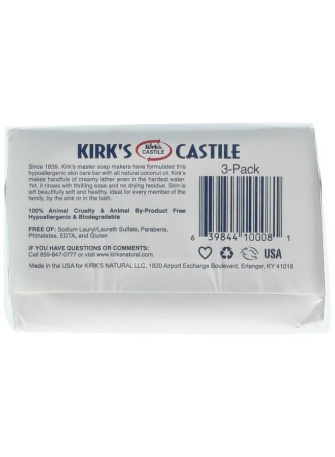 Kirk's Natural Castile Soap Original 4 Oz Pack Of 3 - Image 3