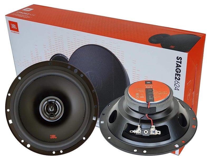JBL STAGE2 624 مكبر صوت سيارة محوري ثنائي الاتجاه مقاس 6 بوصة مزود بشبكات - Image 1