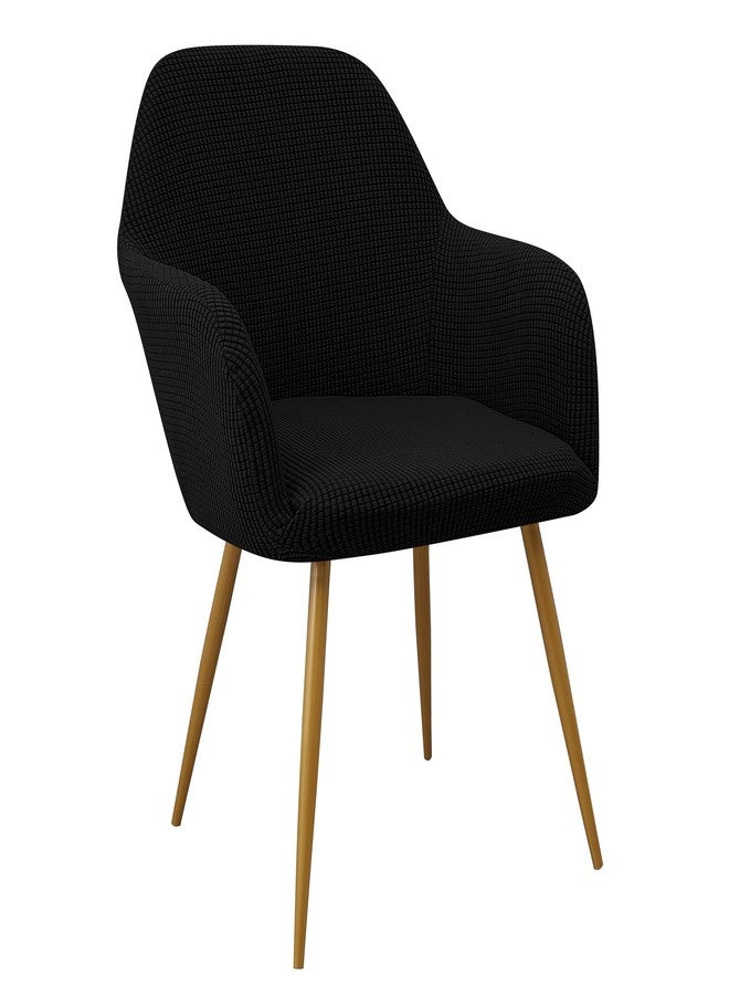 Yonus Dining Room Chair Slipcovers Parsons Chair Covers Sets Armchair Covers Removable Chair Protector Cover Seat Slipcovers for Living Room (1, Black) - Image 1