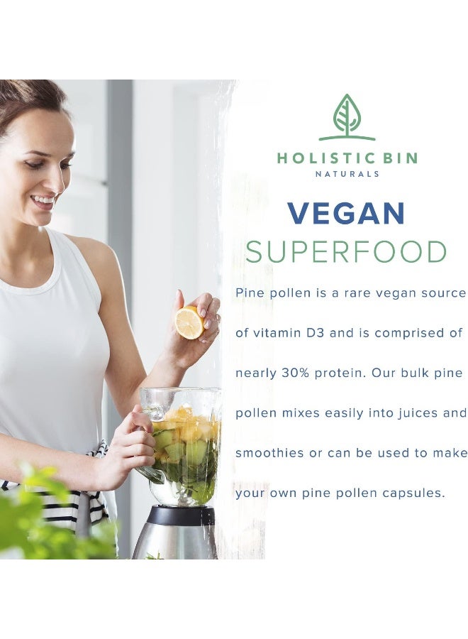 Holistic Bin Organic Pine Pollen Powder Pharmaceutical Grade, Wild Harvested, Golden Canadian Pine Pollen | Non Gmo, No Additives | Pure Pollen Supplement Made From The Ponderosa Pine Tree, 20 G - Image 4