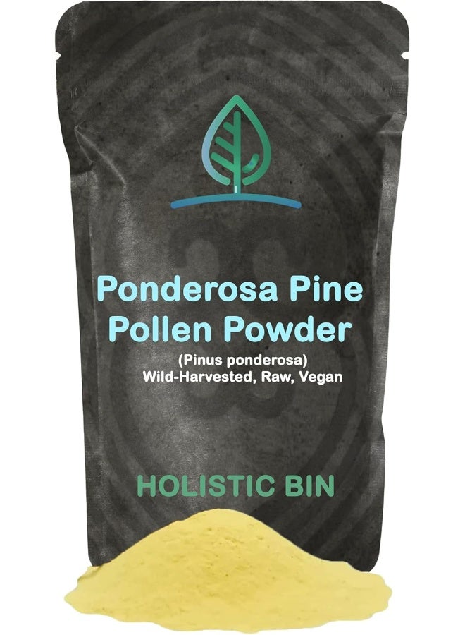 Holistic Bin Organic Pine Pollen Powder Pharmaceutical Grade, Wild Harvested, Golden Canadian Pine Pollen | Non Gmo, No Additives | Pure Pollen Supplement Made From The Ponderosa Pine Tree, 20 G - Image 1