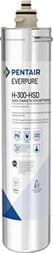 ever pure Pentair Everpure H300HSD QuickChange Filter Cartridge EV927075 For Use in Everpure H Series Drinking Water Systems 300 Gallon Capacity 05 Micron
