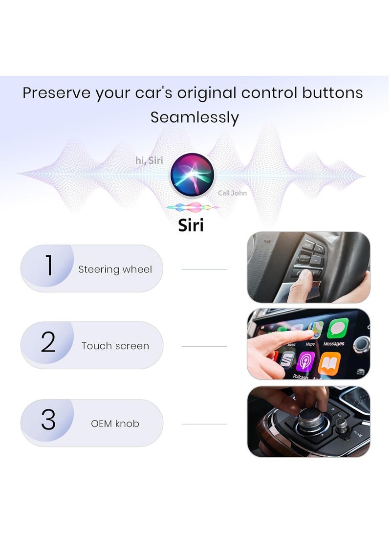 Necomi - Wireless Carplay Adapter for Android & iPhone, 2 in 1 Carplay Convert Wired for Cars with Wired Carplay & Android Auto, Support 5.8 Ghz WiFi & 5.3 Bluetooth USB-C/Type-C Stable Control No Delay - Image 1