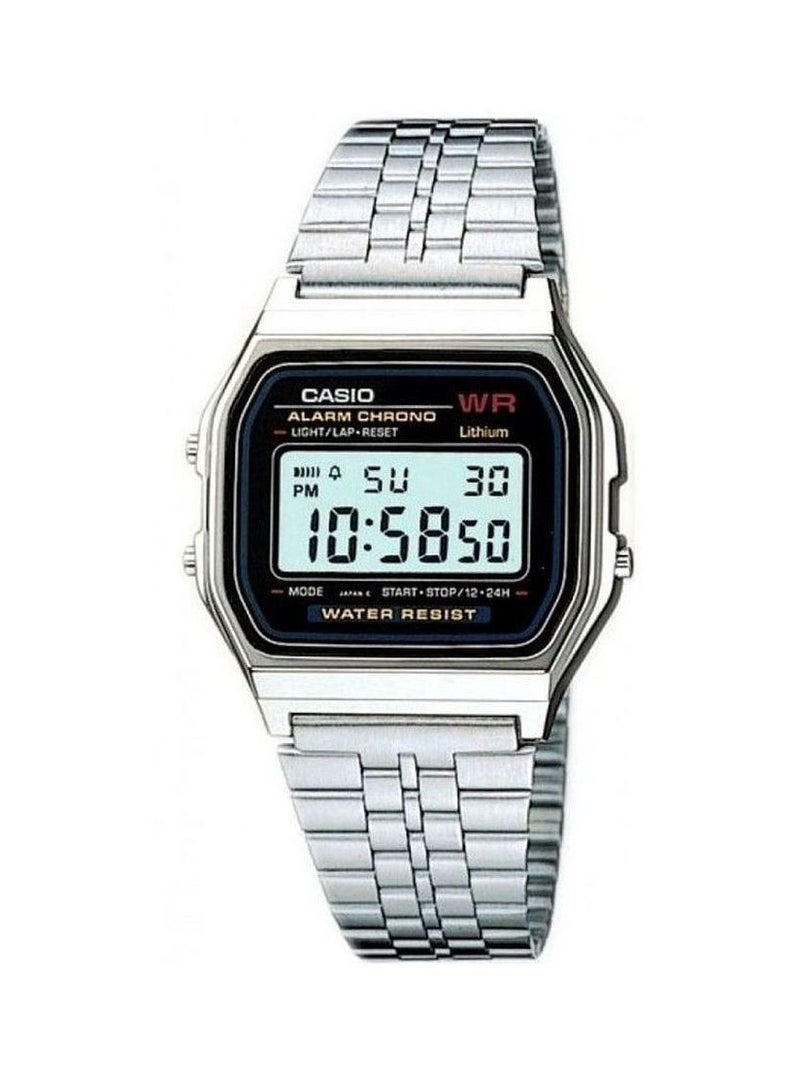CASIO Men Vintage Retro Digital Watch A159WA - 33 mm - Silver - Image 1