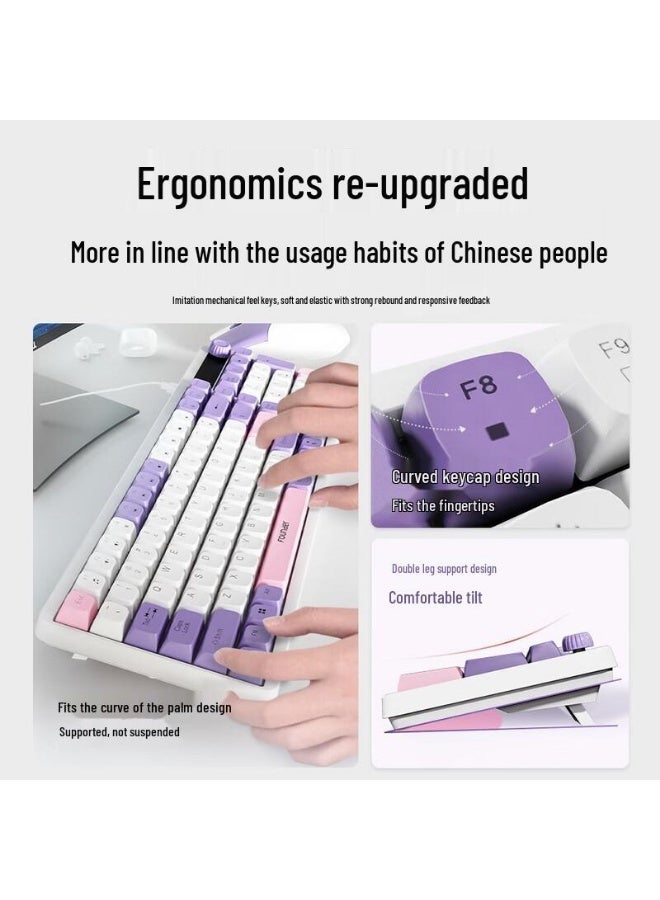 المؤسس مجموعة لوحة مفاتيح وماوس KM650 للألعاب، بإضاءة RGB، سلكية USB، تدعم AR/EN، مزودة بخاصية النقر الغشائي مع زر للتحكم في مستوى الصوت، دقة 1200 نقطة في البوصة، متعددة الوسائط، متوافقة مع الألعاب، الأعمال، أجهزة الكمبيوتر الشخصية، أجهزة ماك ، وأنظمة وندوز. - Image 5