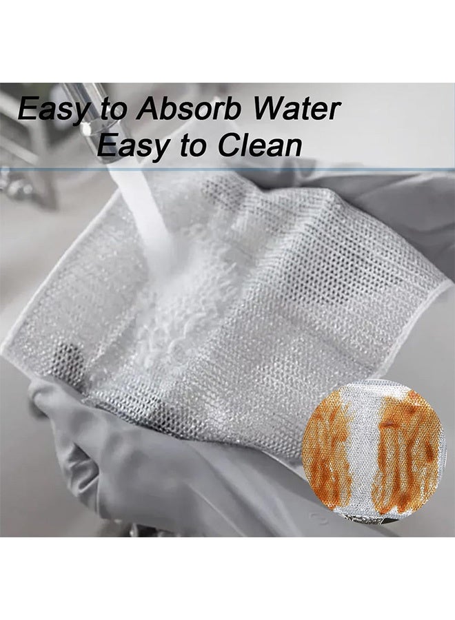 كوانتوم 30 قطعة قماش لغسيل الأسلاك المصنوعة من الصلب PCS، قطع قماش لغسل الأسلاك متعددة الأغراض بدون خدش، قطع قماش لغسل الأسلاك قابلة لإعادة الاستخدام للرطب والجاف - Image 5