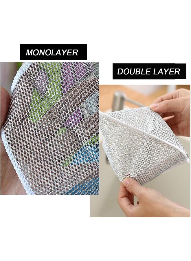 كوانتوم 30 قطعة قماش لغسيل الأسلاك المصنوعة من الصلب PCS، قطع قماش لغسل الأسلاك متعددة الأغراض بدون خدش، قطع قماش لغسل الأسلاك قابلة لإعادة الاستخدام للرطب والجاف - Image 4