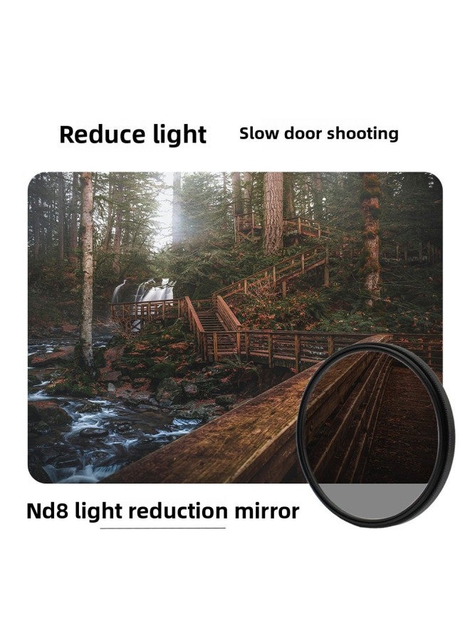 Reducing Mirror ND8 Domestic Camera Lens Photography Filter General 49/52/55/58/62/67/72/77/82m-Color:49mm - Image 1