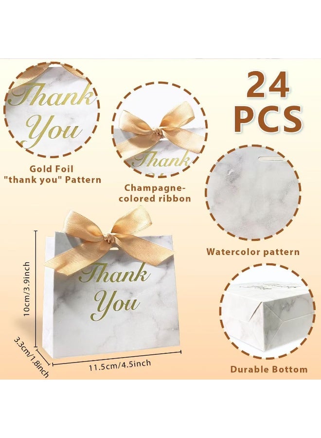 HYH 24 Pcs Thank You Gift Bags,Shopping Bag,Party Bags For Kids, supplies Snack candy Gift Bag Food Bags,Bags For Birthday Wedding Celebrations Party Favors - Image 2