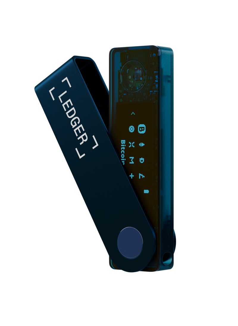 Ledger - Nano X Hardware Wallet | Safest Crypto & NFT Cold Storage, Big Screen + Wireless Bluetooth & Type-C Connectivity, 5000+ Coins Supported, for iOS & Android, MacOS & Windows - Sapphire Blue - Image 1