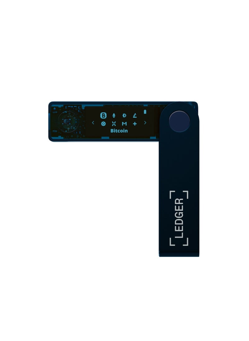 Ledger - Nano X Hardware Wallet | Safest Crypto & NFT Cold Storage, Big Screen + Wireless Bluetooth & Type-C Connectivity, 5000+ Coins Supported, for iOS & Android, MacOS & Windows - Sapphire Blue - Image 1