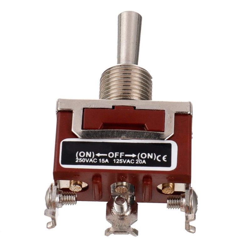 BOJACK RT1122FS Toggle Switch 125V 20A Momentary Automatic Reset Switches 250V 15A SPST ON -Off- ON 3 Terminal pin Rocker Switch with Metal Waterproof Cap (Pack of 2) - Image 4