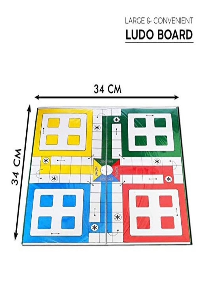 STAZIE | Ludo and Snake & Ladder Deluxe Board Game | Big Size 13 Inch Playing Board | 2-in-1 Classic Family Game for Kids & Adults | Saap Seedhi Travel Board Game - Image 5
