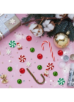DanziX 7073Pcs Christmas Vase Filler,Green Red Fake Candy Cane Beads,Christmas Filler Floating Pearls For Vases For Table Decorations (No Candle)  - Image 4