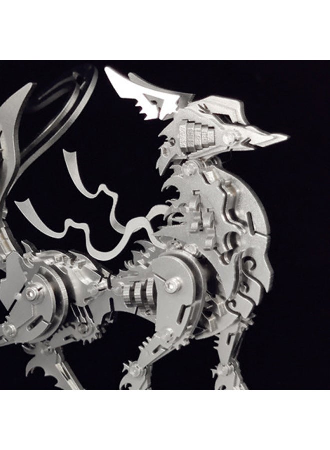 Steel Warcraft Nine-tailed Fox 3d Metal Assembly Model Puzzle Mechanical Assembly Handmade Difficulty Children's Creative Toys-Color:【Chinese Dragon/Zodiac Dragon】 Diy/Finished Product Please Note - Image 5