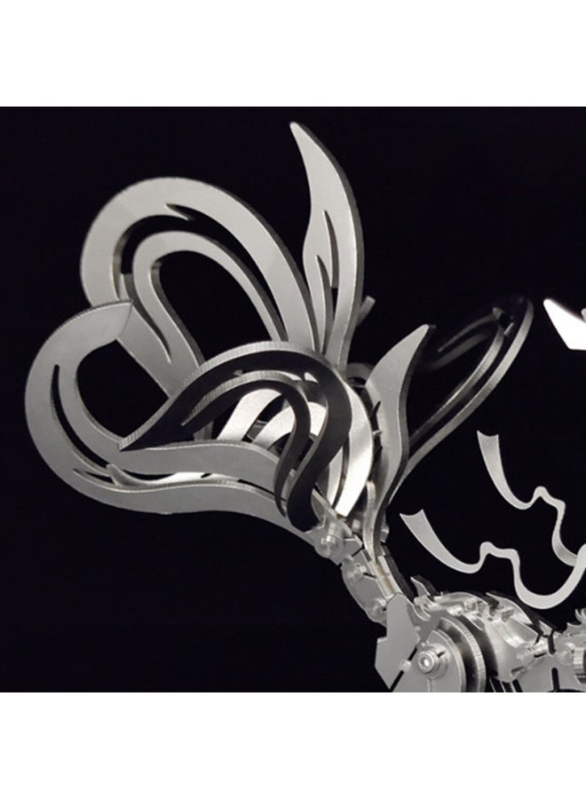 Steel Warcraft Nine-tailed Fox 3d Metal Assembly Model Puzzle Mechanical Assembly Handmade Difficulty Children's Creative Toys-Color:【Chinese Dragon/Zodiac Dragon】 Diy/Finished Product Please Note - Image 4