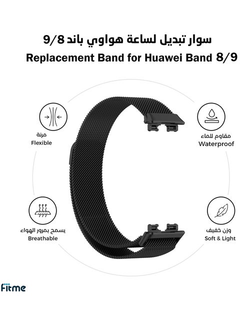 Stainless Steel Replacement Band For Huawei Band 8 / Band 9