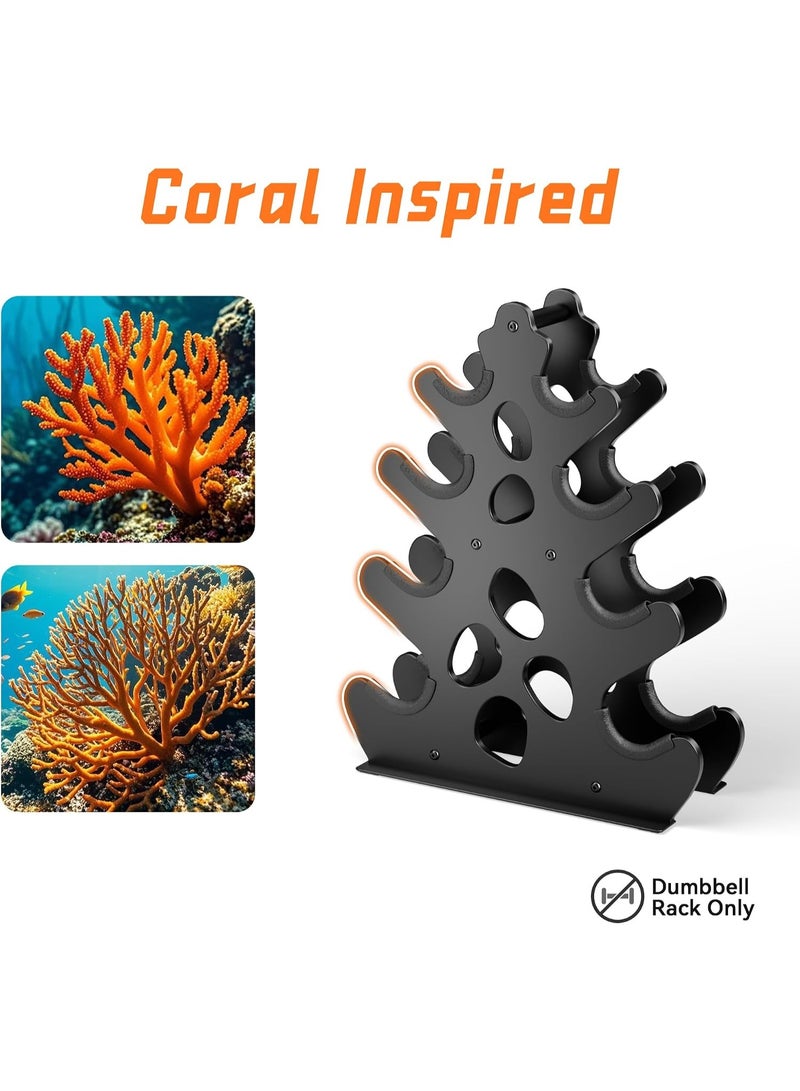Coral-Inspired Dumbbell Rack Stand, A-Frame Design Weight Rack with Handle, Compact & Space-Saving Dumbbell Holder for Home Gym (Dumbbells Not Included) - Image 3