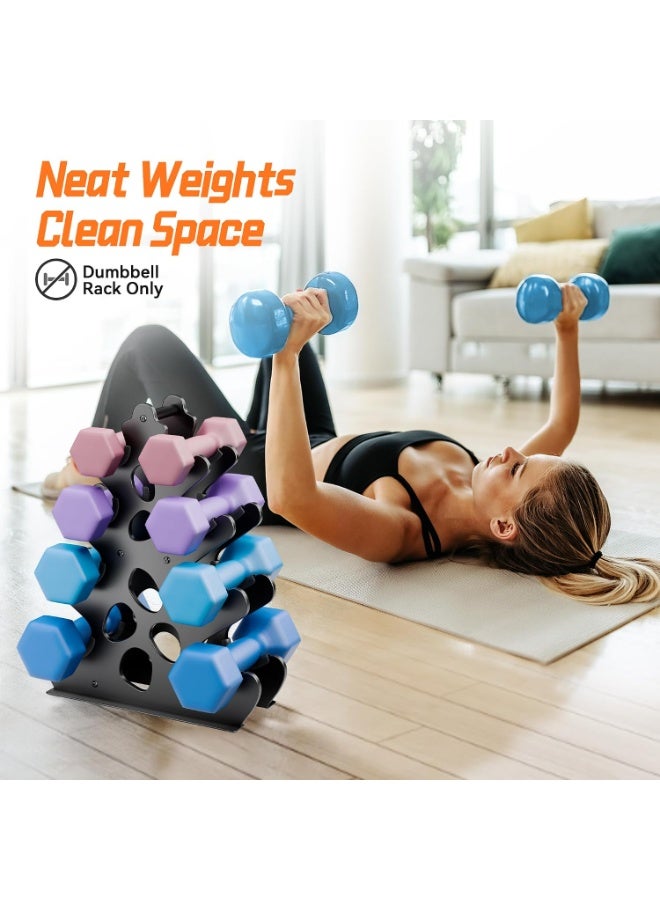 Coral-Inspired Dumbbell Rack Stand, A-Frame Design Weight Rack with Handle, Compact & Space-Saving Dumbbell Holder for Home Gym (Dumbbells Not Included) - Image 4