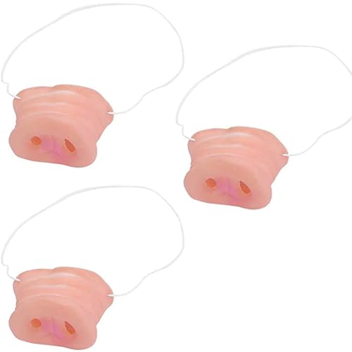 BinaryABC Halloween Pig Nose Hog Snout,Holloween Costume Party Props,3Pcs (5X6cm) - Image 1