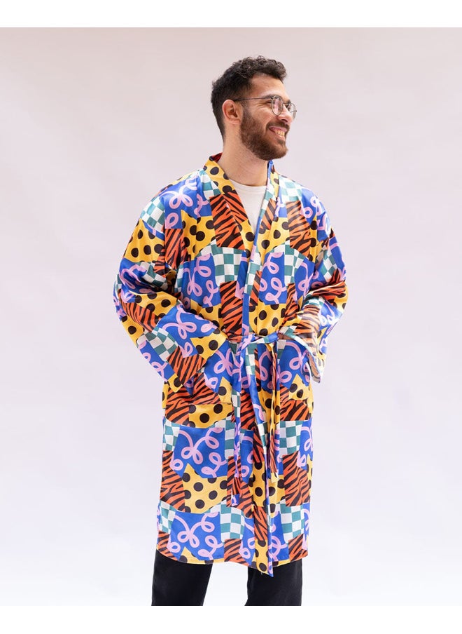 null - Unisex Chess Floppy Robe - Image 1
