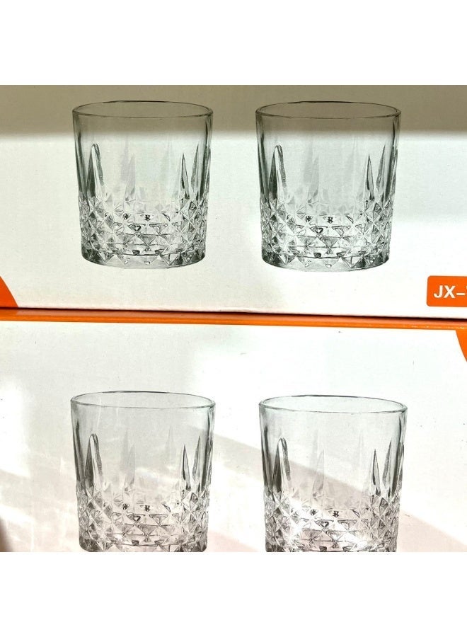 طقم أكواب زجاجية 6 قطع، أكواب شرب شفافة سعة 310 مل - Image 2