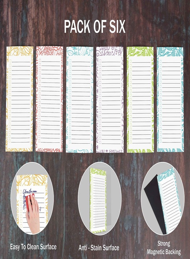 Inkdotpot Pack of 6 Funny Magnetic Dry Erase List For Fridge, Wipe Clean w/NoStain, Quick Notes Shopping & Grocery List Whiteboard for Fridge - Image 5