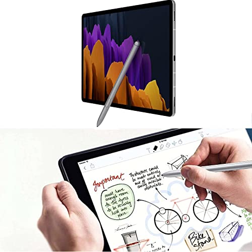 CaoXiong Tab S7 S Pen for Samsung Galaxy Tab S7, Tab S7+ Plus, Tab S7 FE, Tab S7 Stylus Pen Replacement for Samsung Galaxy Tab S7, Tab S7 Plus + Tips/Nibs,Without Bluetooth(Silver) - Image 3