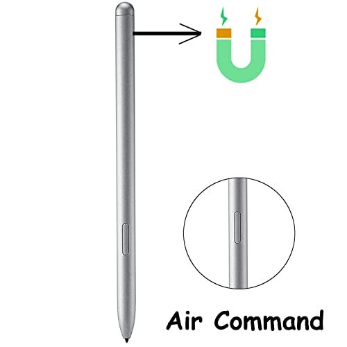 CaoXiong Tab S7 S Pen for Samsung Galaxy Tab S7, Tab S7+ Plus, Tab S7 FE, Tab S7 Stylus Pen Replacement for Samsung Galaxy Tab S7, Tab S7 Plus + Tips/Nibs,Without Bluetooth(Silver) - Image 2