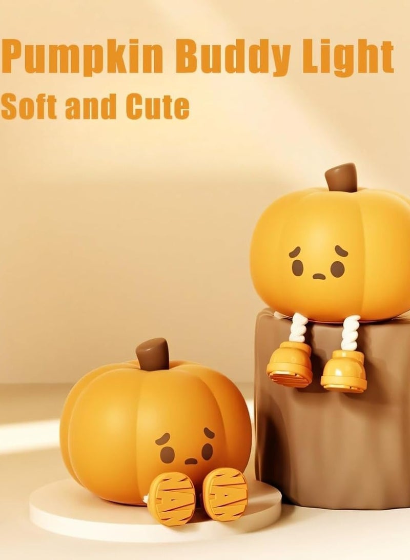 Raxoom Generic Pumpkin Night Light, Cute Pumpkin Silicone, LED, Orange, Tabletop, High Efficiency, Whimsical, Glossy/Smooth, Indoor Use - Image 2