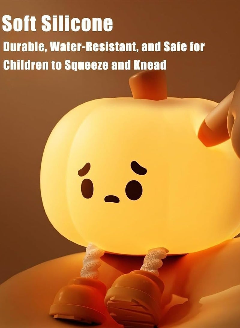 Raxoom Generic Pumpkin Night Light, Cute Pumpkin Silicone, LED, Orange, Tabletop, High Efficiency, Whimsical, Glossy/Smooth, Indoor Use - Image 3