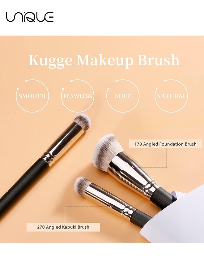 Unique - 2 Pcs Makeup Brushes - Concealer Brush & Foundation Brush - Suitable for Any Make-up -  Perfect for Contouring/Concealer/Foundation - Image 1
