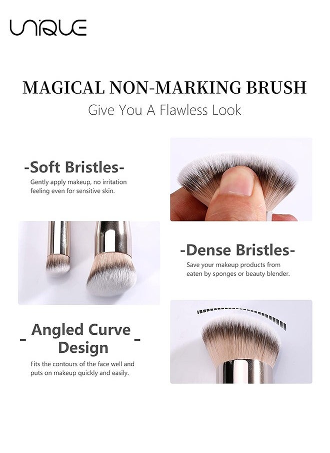 Unique - 2 Pcs Makeup Brushes - Concealer Brush & Foundation Brush - Suitable for Any Make-up -  Perfect for Contouring/Concealer/Foundation - Image 1
