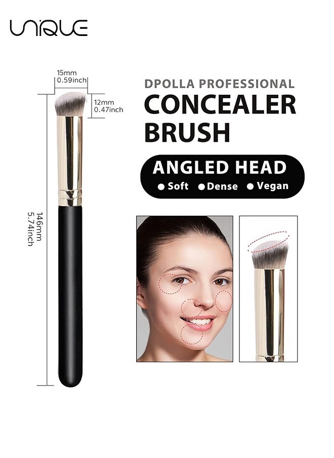 Unique - 2 Pcs Makeup Brushes - Concealer Brush & Foundation Brush - Suitable for Any Make-up -  Perfect for Contouring/Concealer/Foundation - Image 1