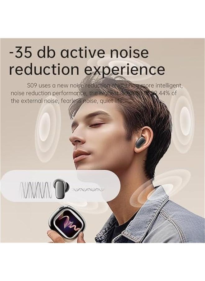 Generic Touchscreen Earbuds Wireless with Portable Bluetooth 5.4 Speaker Touch Screen Case, ANC Earbuds Sound Active Noise Cancelling Earphone Blue Tooth Ear Buds Wireless Bluetooth Earbuds for iPhone Android  - Image 3
