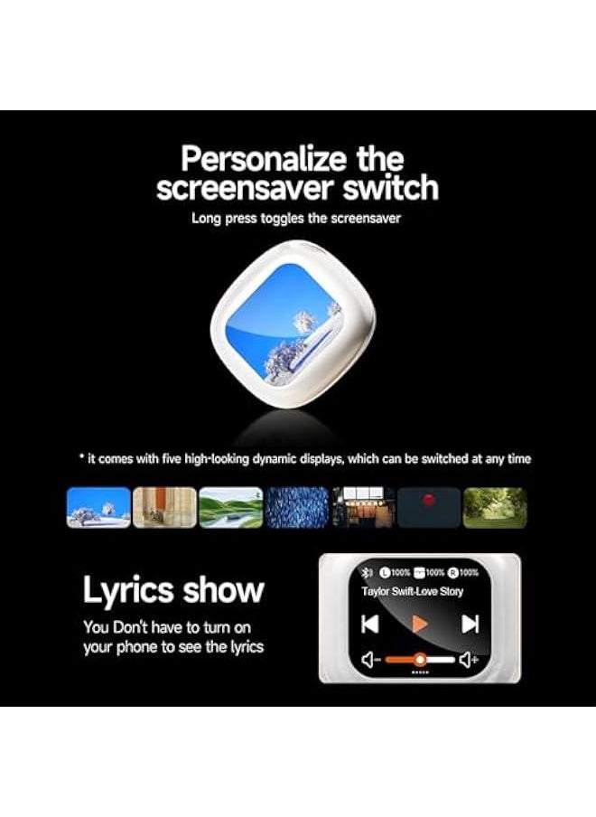 Generic Touchscreen Earbuds Wireless with Portable Bluetooth 5.4 Speaker Touch Screen Case, ANC Earbuds Sound Active Noise Cancelling Earphone Blue Tooth Ear Buds Wireless Bluetooth Earbuds for iPhone Android  - Image 4