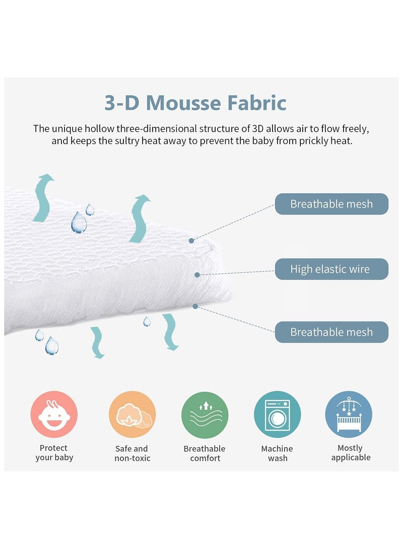 Grey Star Babeland Baby Crib Bumper - Breathable Mesh Crib Liner Anti-Collision Bed Bumper, Soft Cotton Crib Protector, 2 Pieces/Set - 340x28cm + 160x30cm  - Image 5